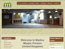 Tablet Screenshot of madinamasjid.net